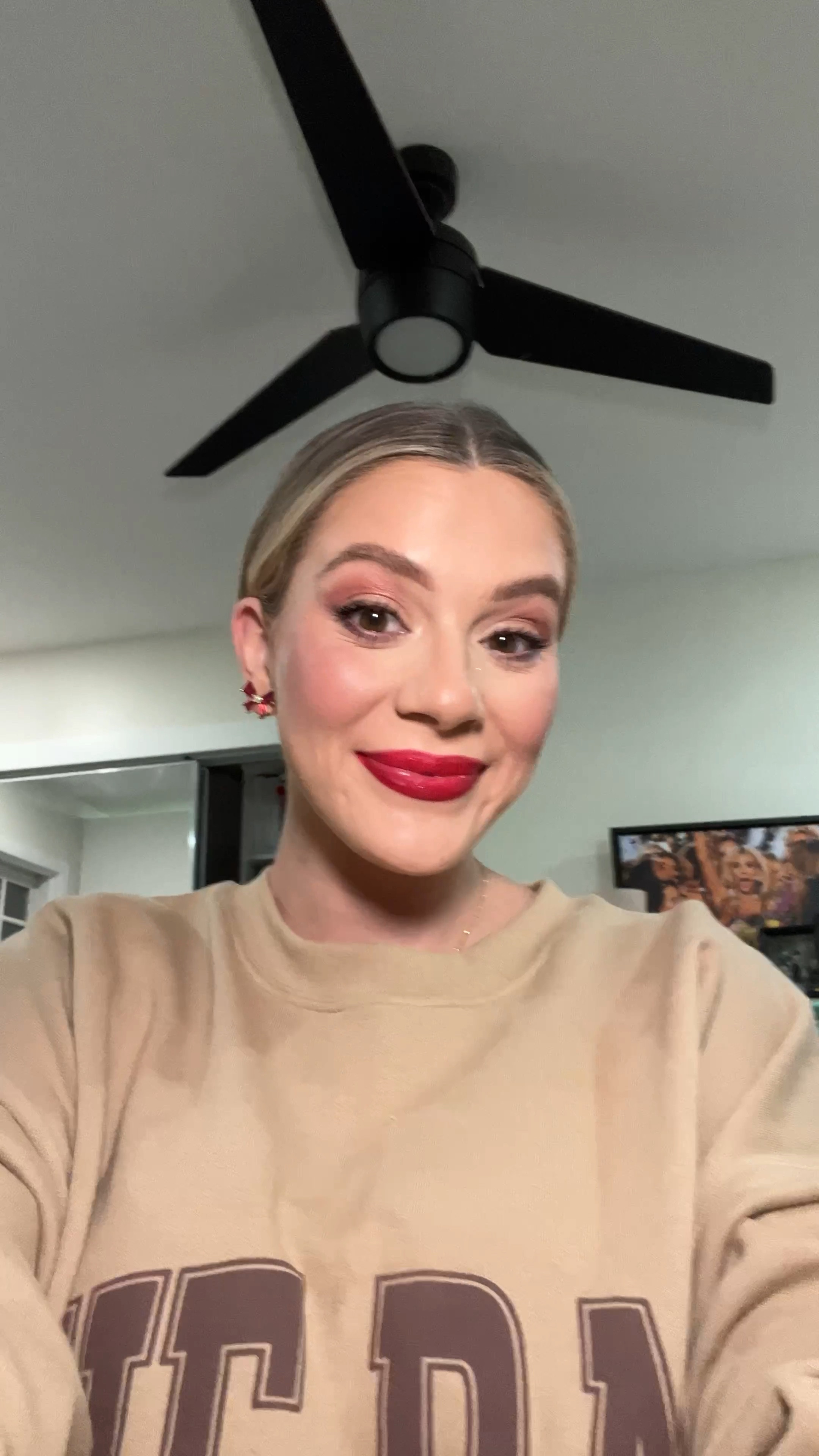 Makeup used for this fun holiday look. Use code sarahrose for discount off tarte cosmetics websites 
Valentino Beauty eyeshadow palette with the most beautiful unique red shade
Charlotte Tilbury lip liner in scarlet red
Armani Beauty Power Lip in 400 neutral red

#LTKGiftGuide #LTKHoliday #LTKbeauty