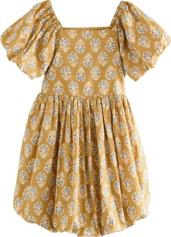 NEXT Kids' Floral Cotton Bubble Hem Cutout Dress | Nordstrom | Nordstrom