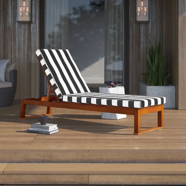 Faunce 80.9" Long Reclining Eucalyptus Single Chaise with Cushions | Wayfair Professional