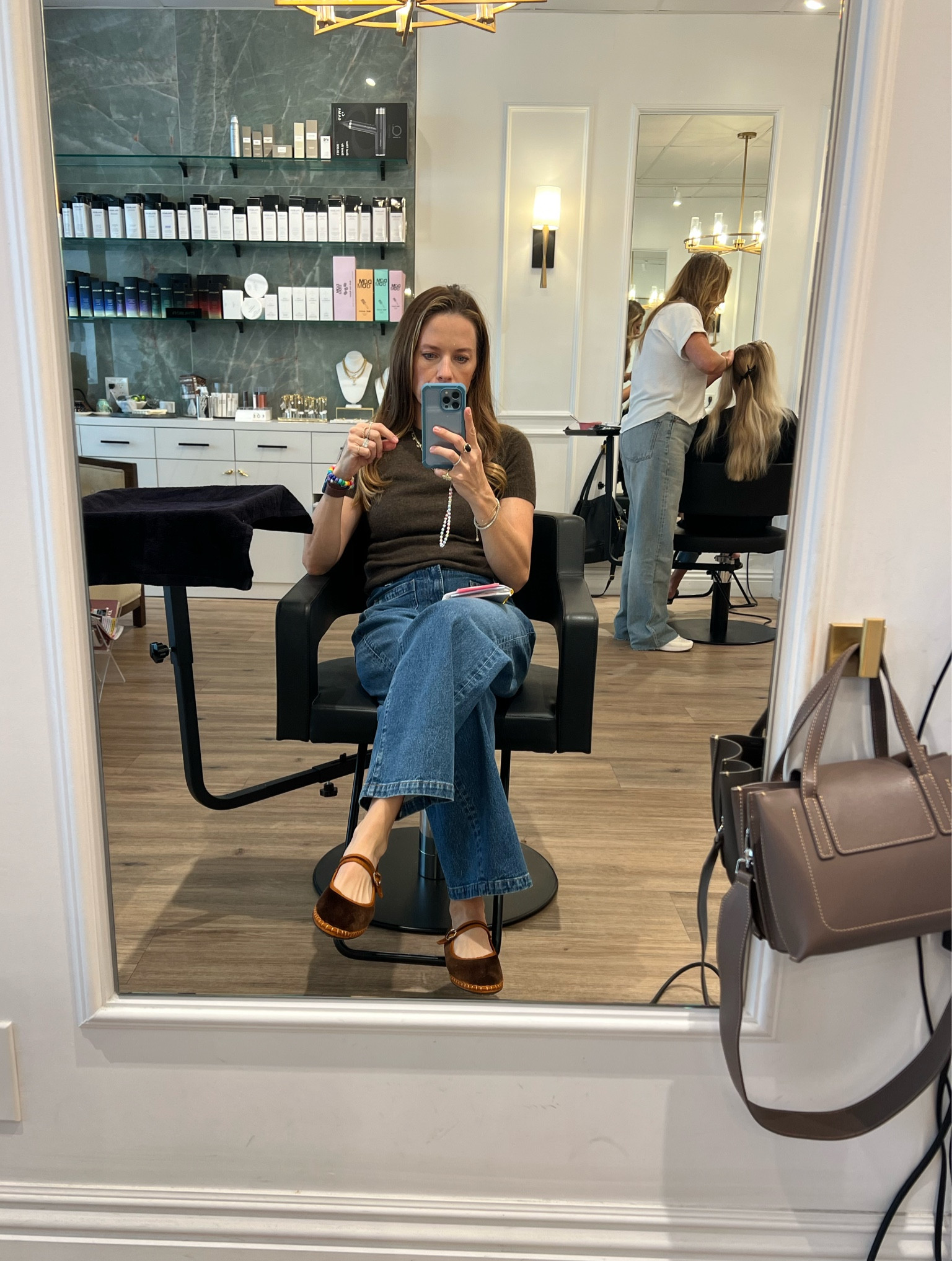 Cashmere tee, fall outfit, work outfit, quiet luxury, velvet shoes, Mary Janes, ballerinas, simple
Handbag 

#LTKSeasonal #LTKItBag #LTKShoeCrush
