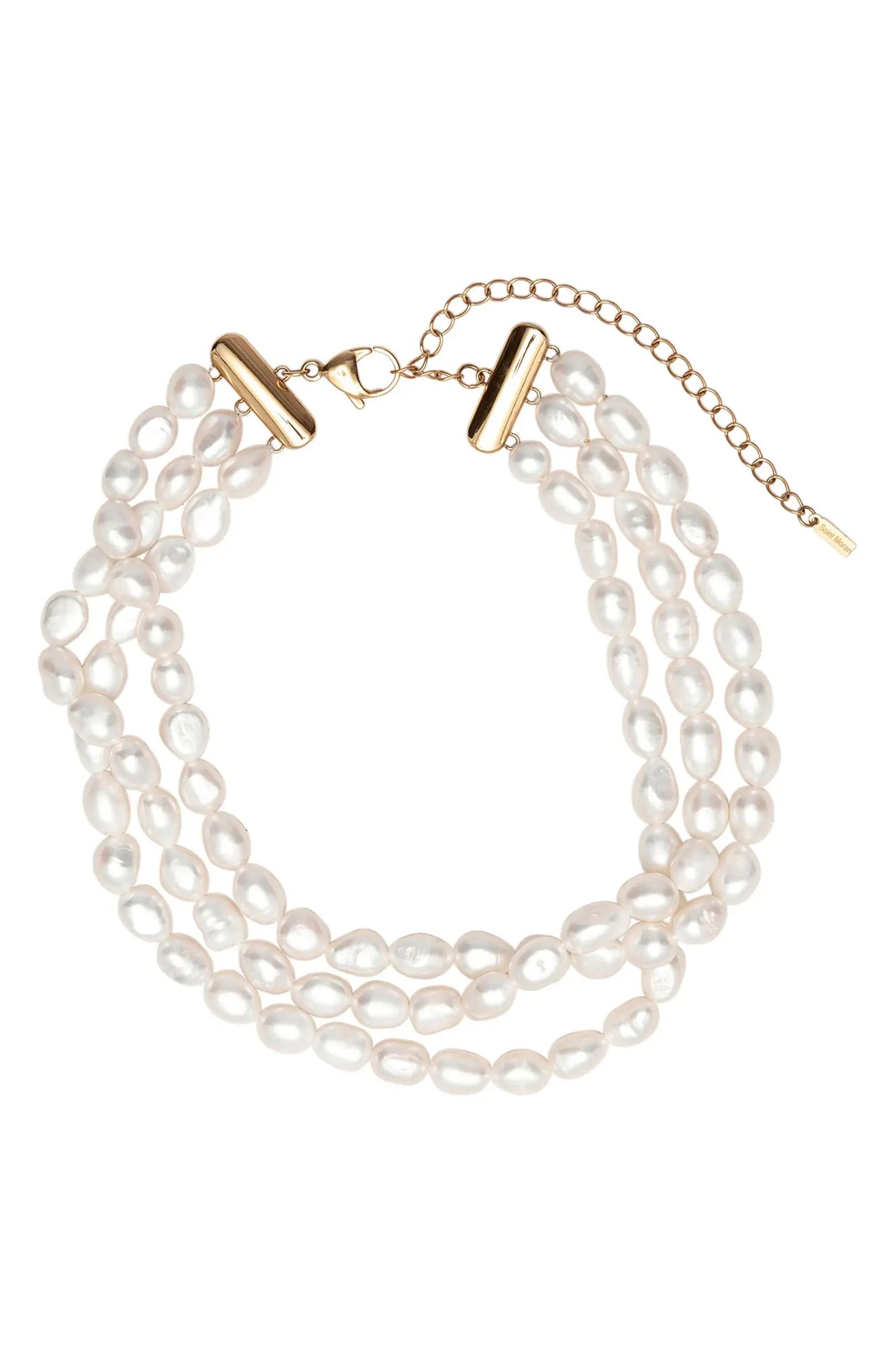 Freshwater Pearl Triple Strand Necklace | Nordstrom