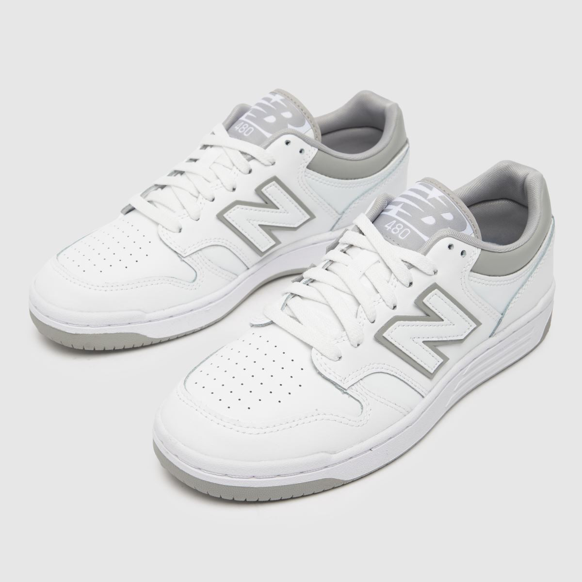 Womens White & Grey New Balance Nb 480 Trainers | schuh | Schuh