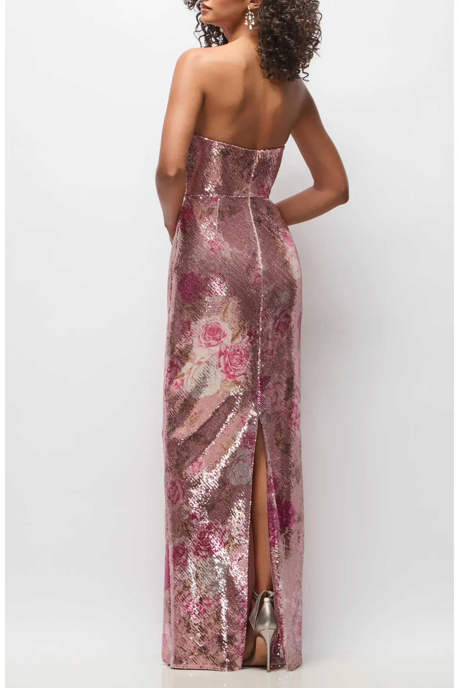 After Six Cassandra Floral Sequin Strapless Column Gown (Women) | Nordstrom | Nordstrom