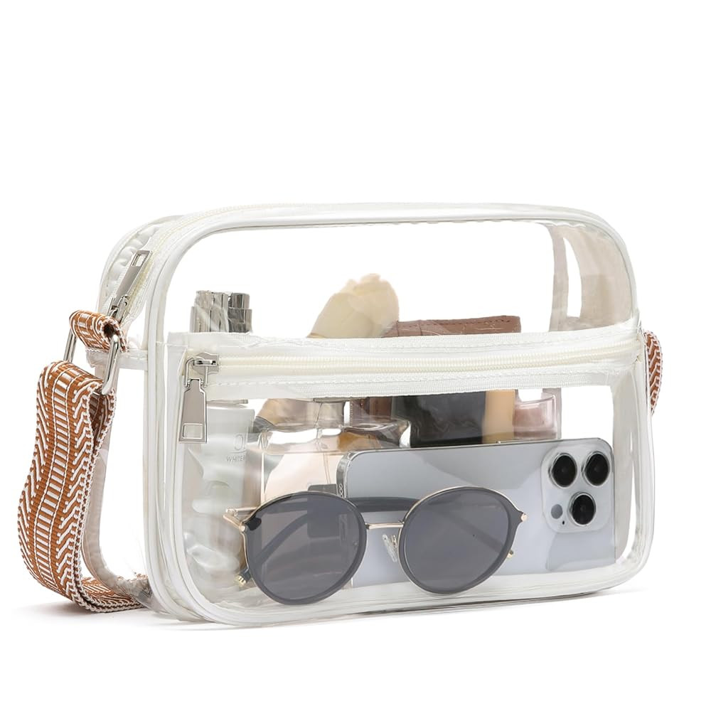 BOSTANTEN Clear Bag for Women Stadium Approved Clear Bags Small Crossbody Purse Trendy for Concer... | Amazon (US)