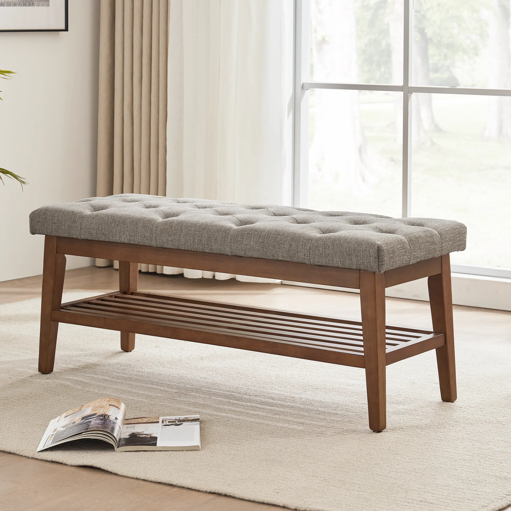 Hahnville Tufted Upholstered Storage Bench | Wayfair North America