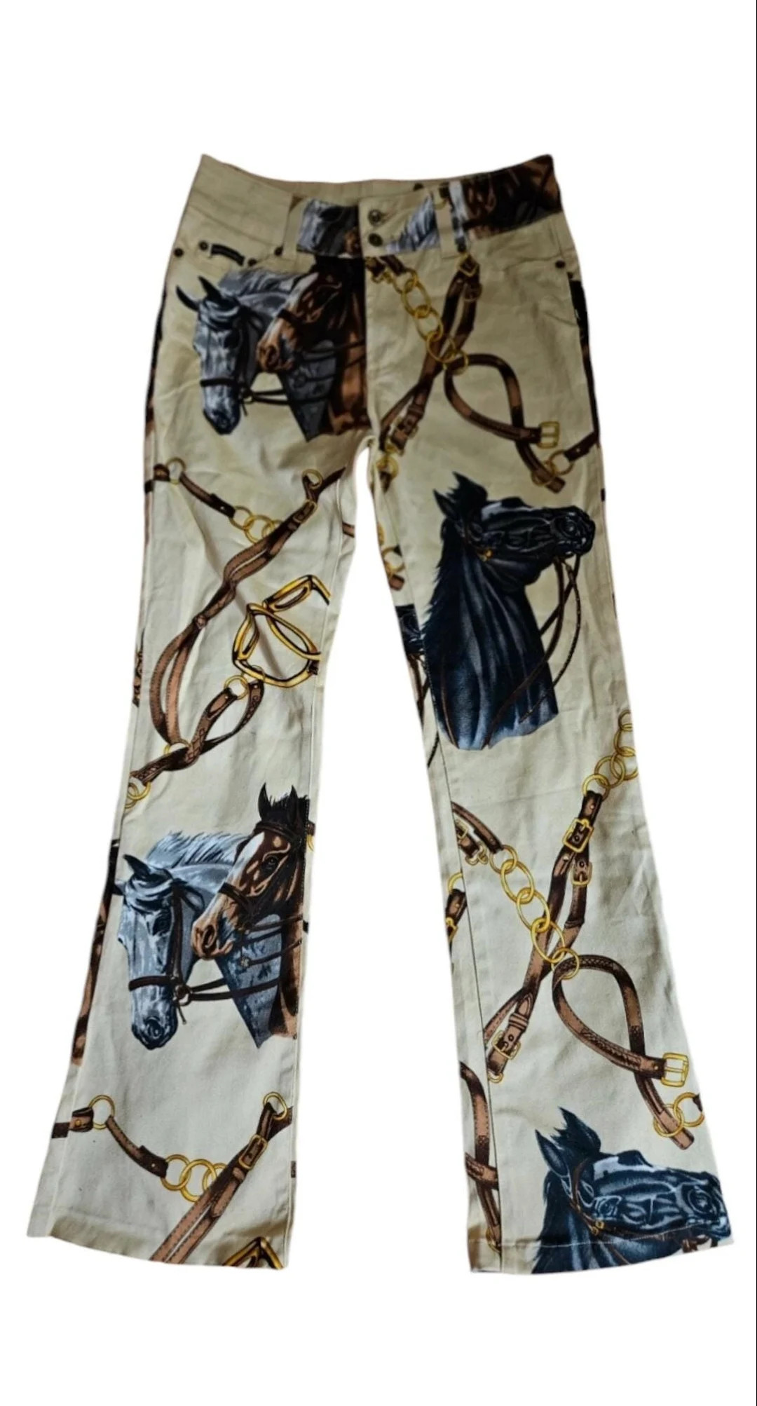 RESERVE DOLCE & GABBANA Vintage Horse Print Denim Trousers, Size L (40) | Etsy (Global)