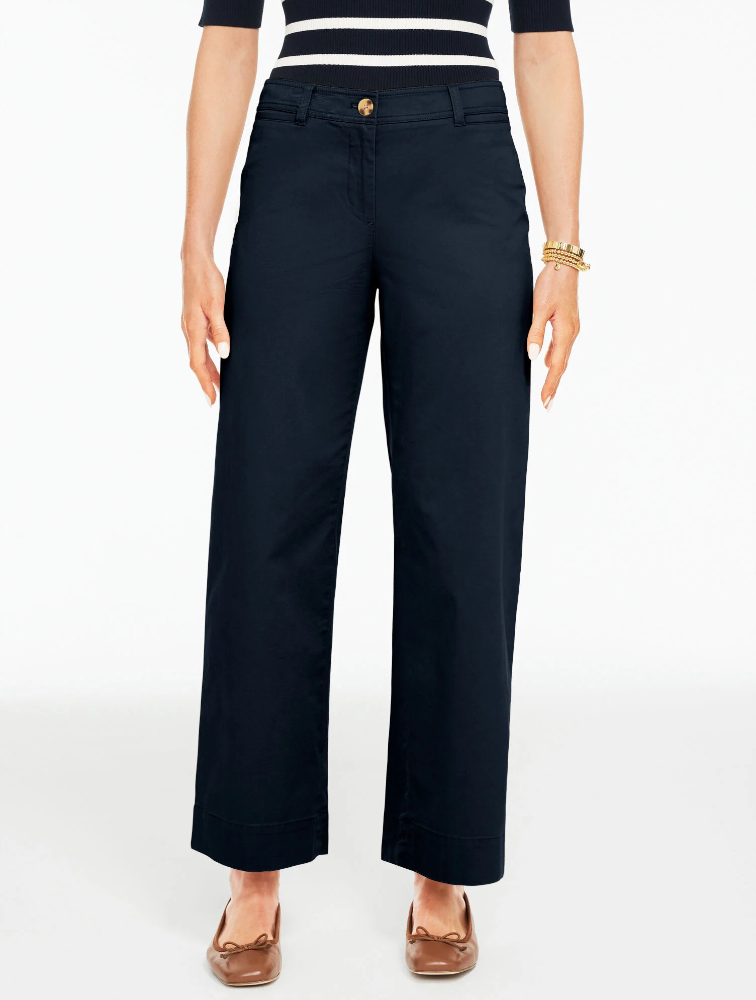 Wide Ankle Heritage Twill Pants | Talbots