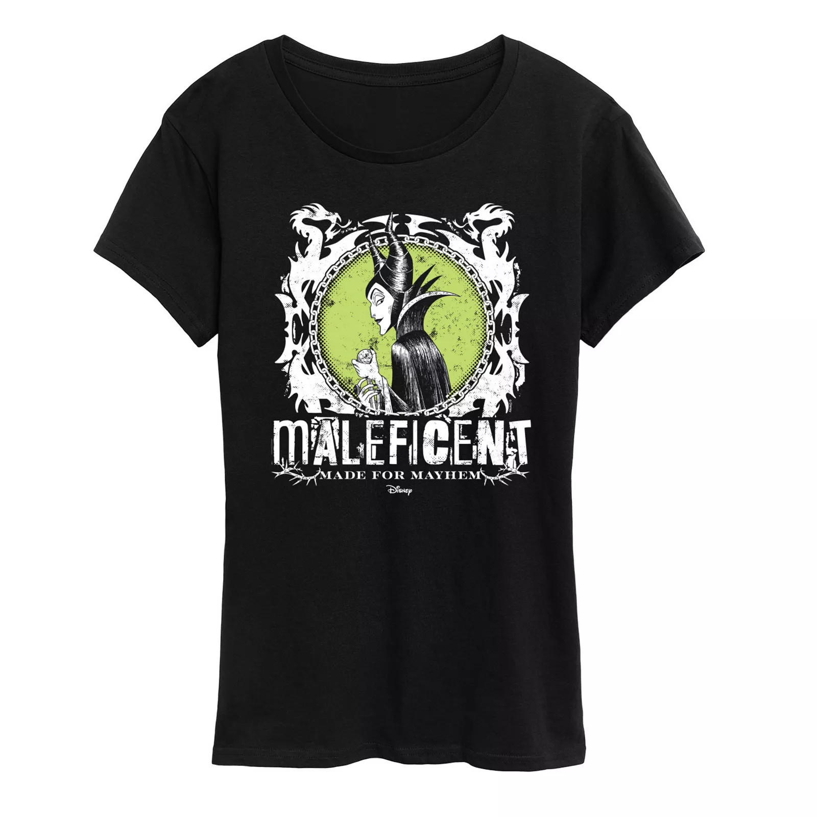 Women's Disney Villains Maleficent Made For Mayhem Punk Graphic Tee, Size: XXL, Black | Kohl's