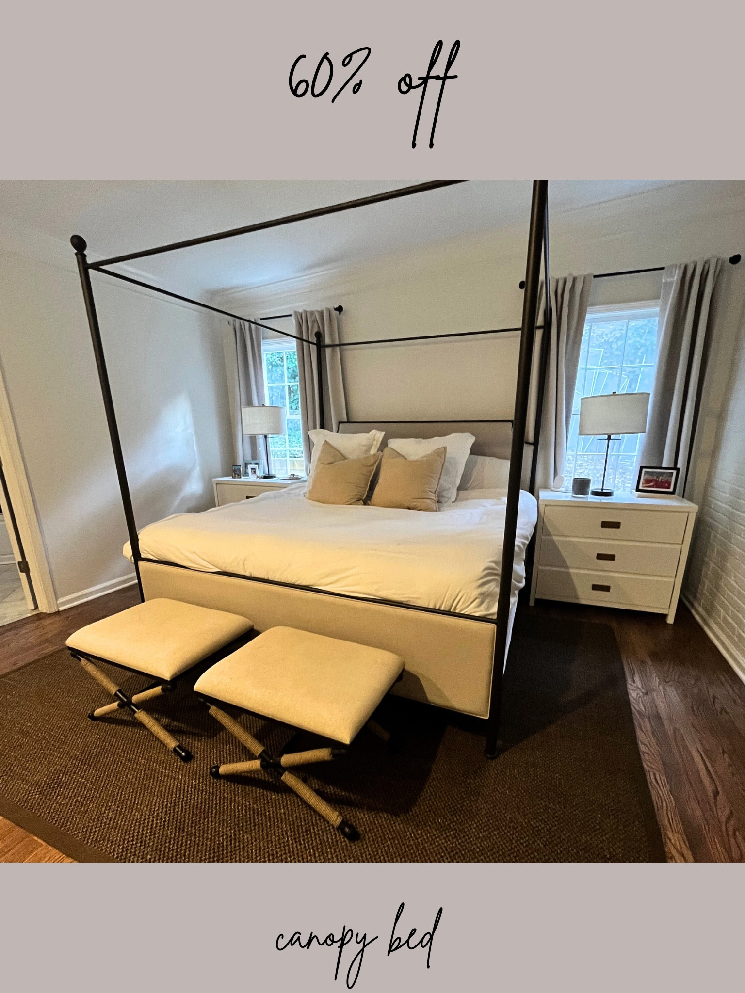 We LOVE our canopy bed from Wayfair. You can snag it now for 60% off


Furniture sale, bed frame, bed, bedding, home decor, interior, design inspiration, budget, affordable 

#LTKsalealert #LTKhome