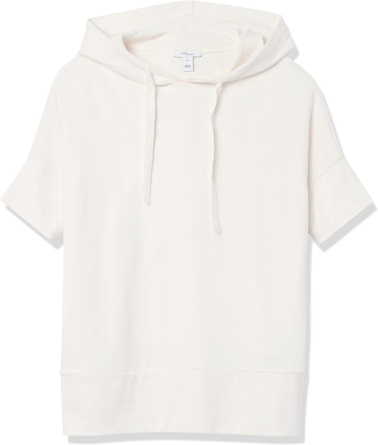 Daily Ritual Women's Cozy Knit Oversized-Fit Hooded Short-Sleeve Shirt | Amazon (US)
