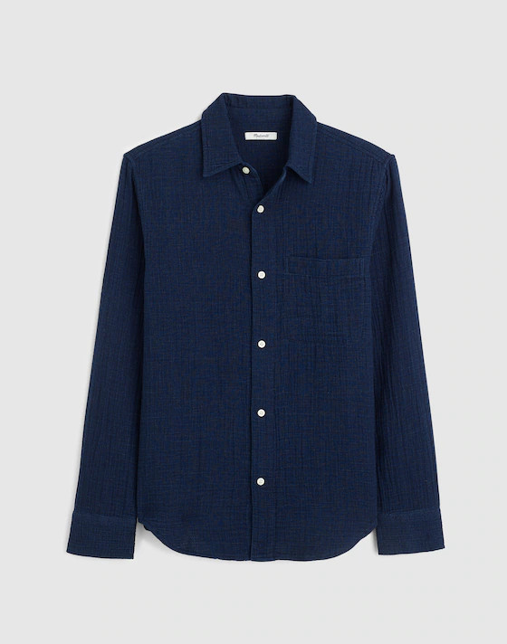 Indigo-Dyed Button-Up Shirt | Madewell