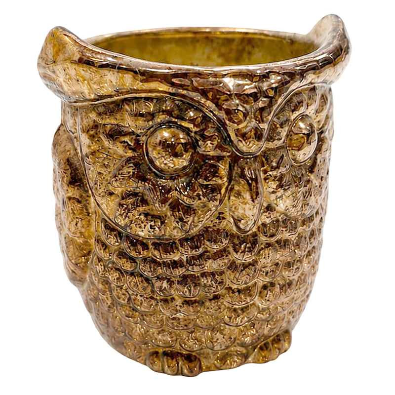 Glass Owl Candle, 3Oz, Brown, sold by At Home | At Home