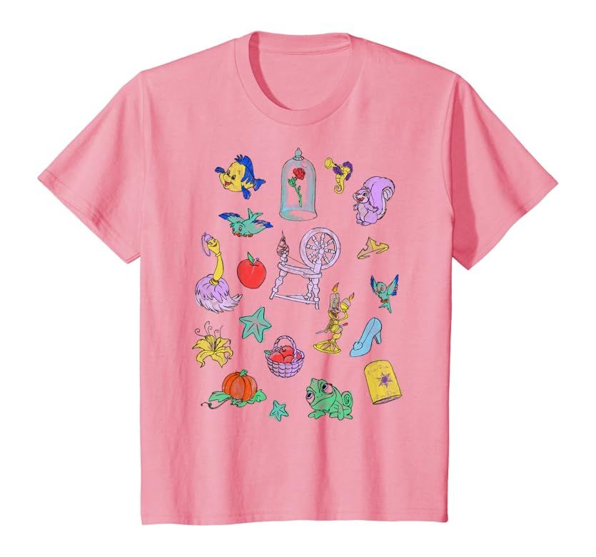 Disney Princess Sketched Pals Painted Graphic T-Shirt | Amazon (US)