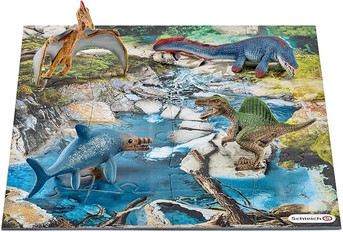 Schleich North America Mini Dinosaurs with Water Hole Puzzle | Amazon (US)