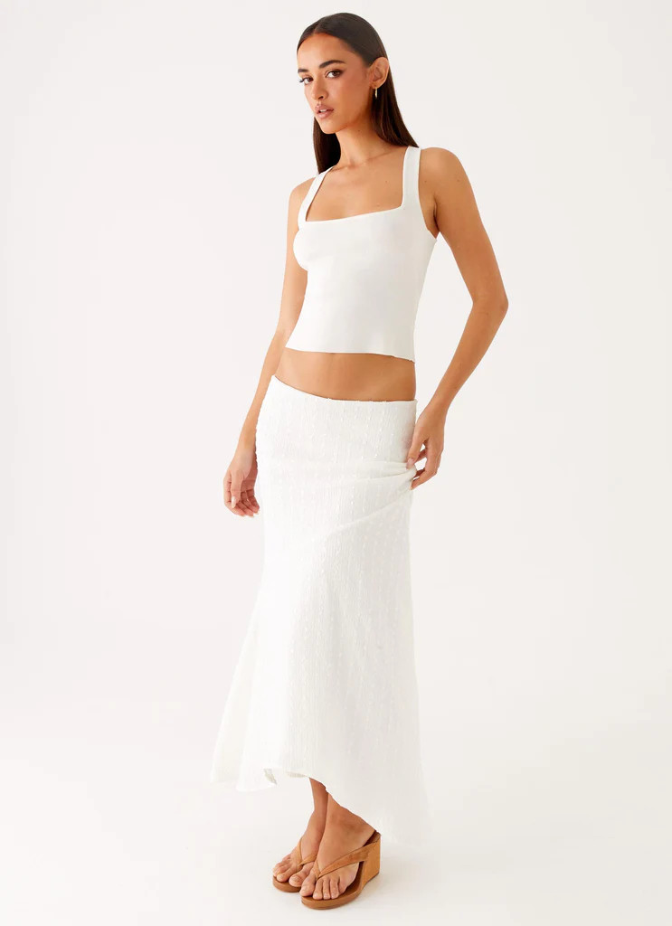 Johanna Knit Top - White | Peppermayo (Global)