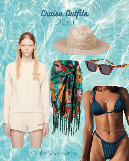 Cruise outfit 
Vacation outfit 
Travel outfit 
Amazon bikinis 
Amazon finds 
Amazon sunglasses 
Nordstrom 
Sporty and rich 
Ssense 
Lmk of color hat 
Palma hat 
Sarong with fringe 
Floral print sarong 
Sarong with tassels 
Amazon swim 
Turquoise bikini 
Matching set 
Shorts set 
Cream set 

#LTKtravel #LTKSeasonal #LTKswim
