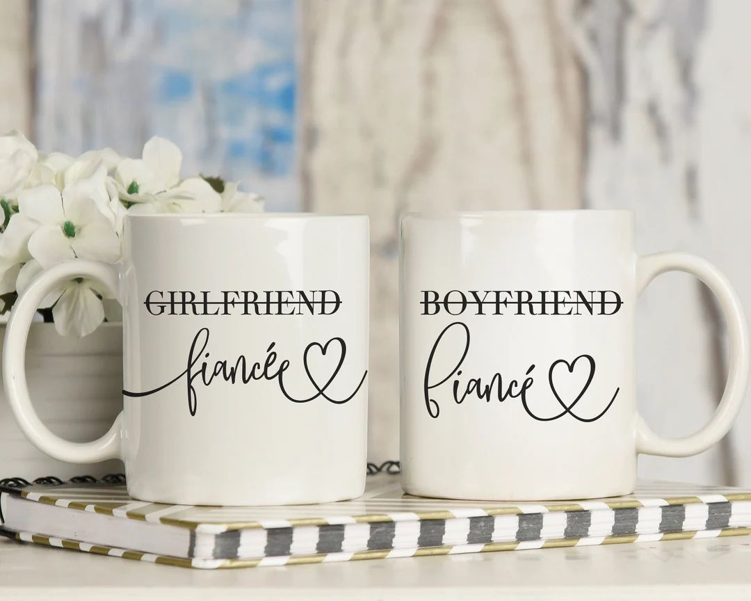 Engagement Gift for Couple, Fiance Mug, Engagement Mug, Wedding Gift, Fiance Coffee Cup, Fiance T... | Etsy (US)