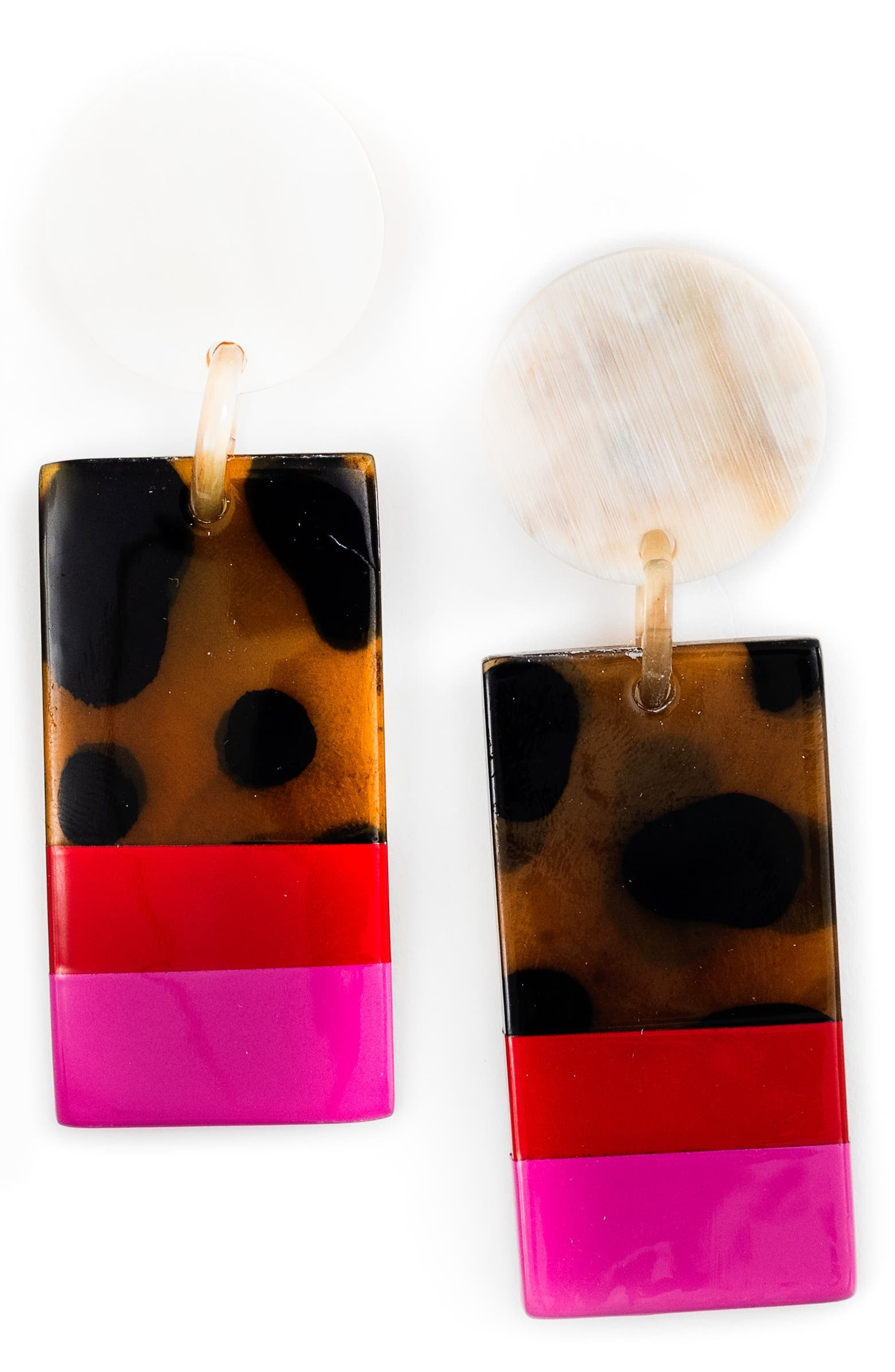 Pink Dipped Horn Statement Earrings | Nordstrom