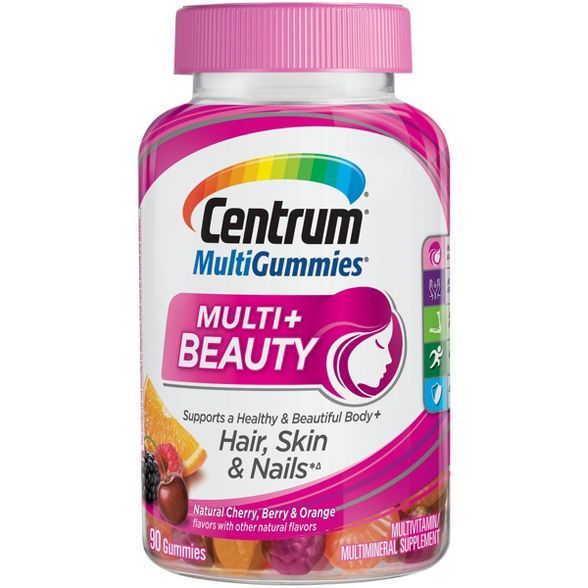 Centrum Multi+ Beauty Gummies - Natural Cherry, Berry & Orange - 90ct | Target