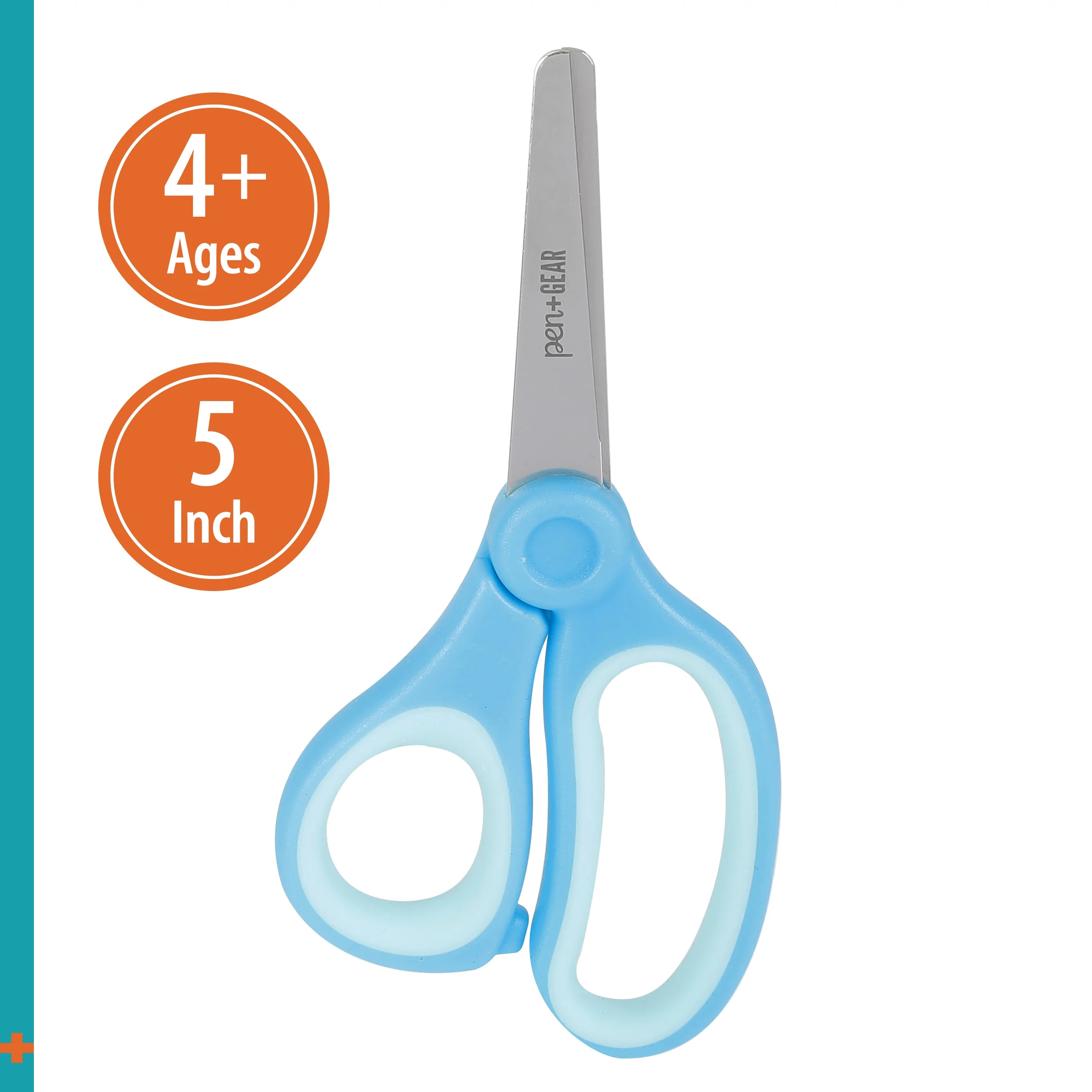 Pen+Gear 5-inch Blunt-tip Kids Scissors, Age 4-7, School Supplies, Multi-Purpose, Blue | Walmart (US)