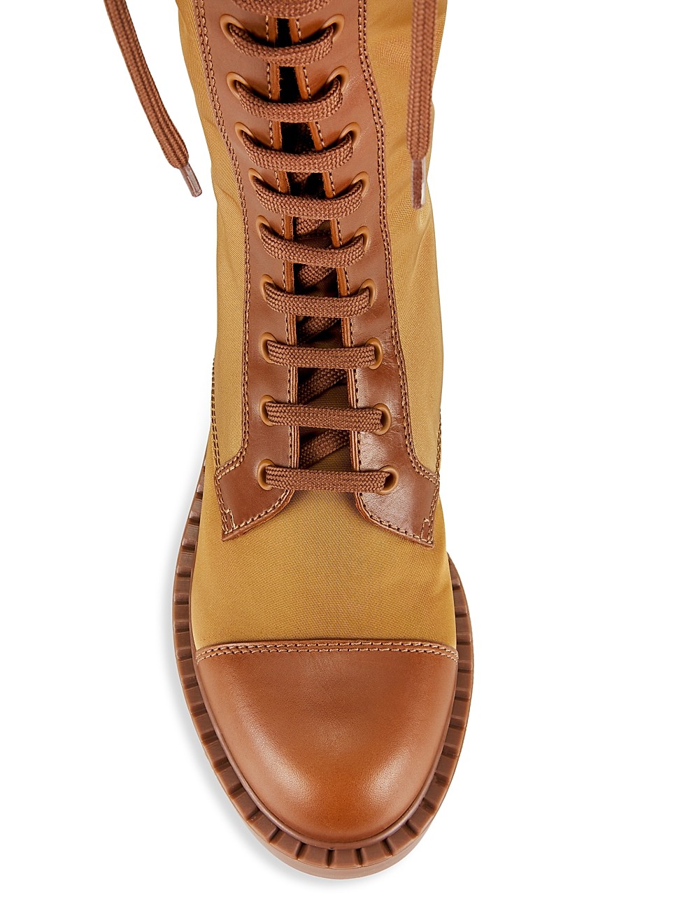 Lace-Up Knee-High Leather Boots | Saks Fifth Avenue