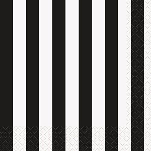 Black Striped Paper Napkins, 16ct | Amazon (US)