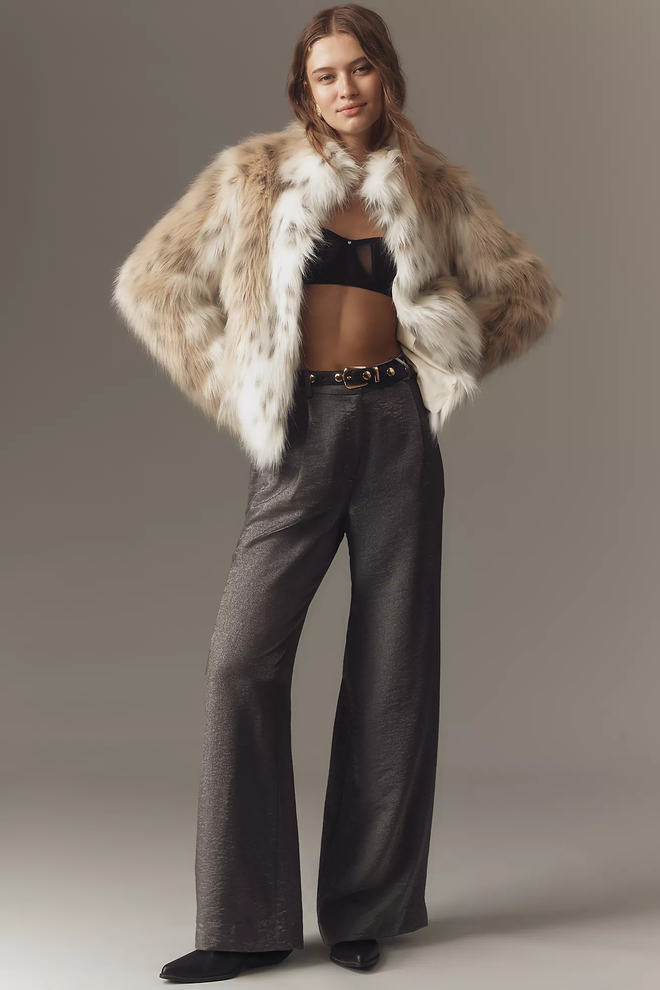 Maeve Shimmered Wide-Leg Trousers | Anthropologie (US)