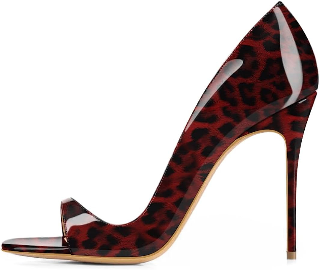 SAMMITOP Women's Peep Toe High Heel Pumps Cut Out D'Orsay Comfortable Sexy Stilettos Dress Shoes | Amazon (US)