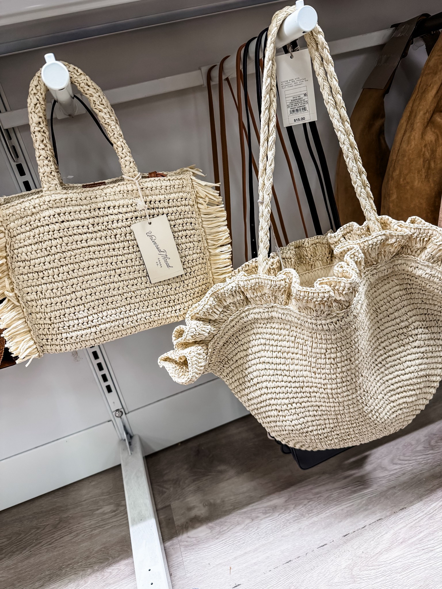 Straw bags. Target bags. Target style.