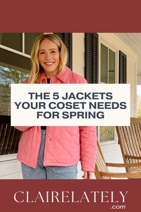 The 5 jacket styles your closet needs for spring - the blazer, the utility, the everyday denim jacket, the Specialty (think lady, quilted, windbreaker, bomber, or motorcycle leather) the rain jacket

See the full blog post and edits today on CLAIRELATELY.com 👉🏼

#LTKstyletip #LTKworkwear #LTKfindsunder100