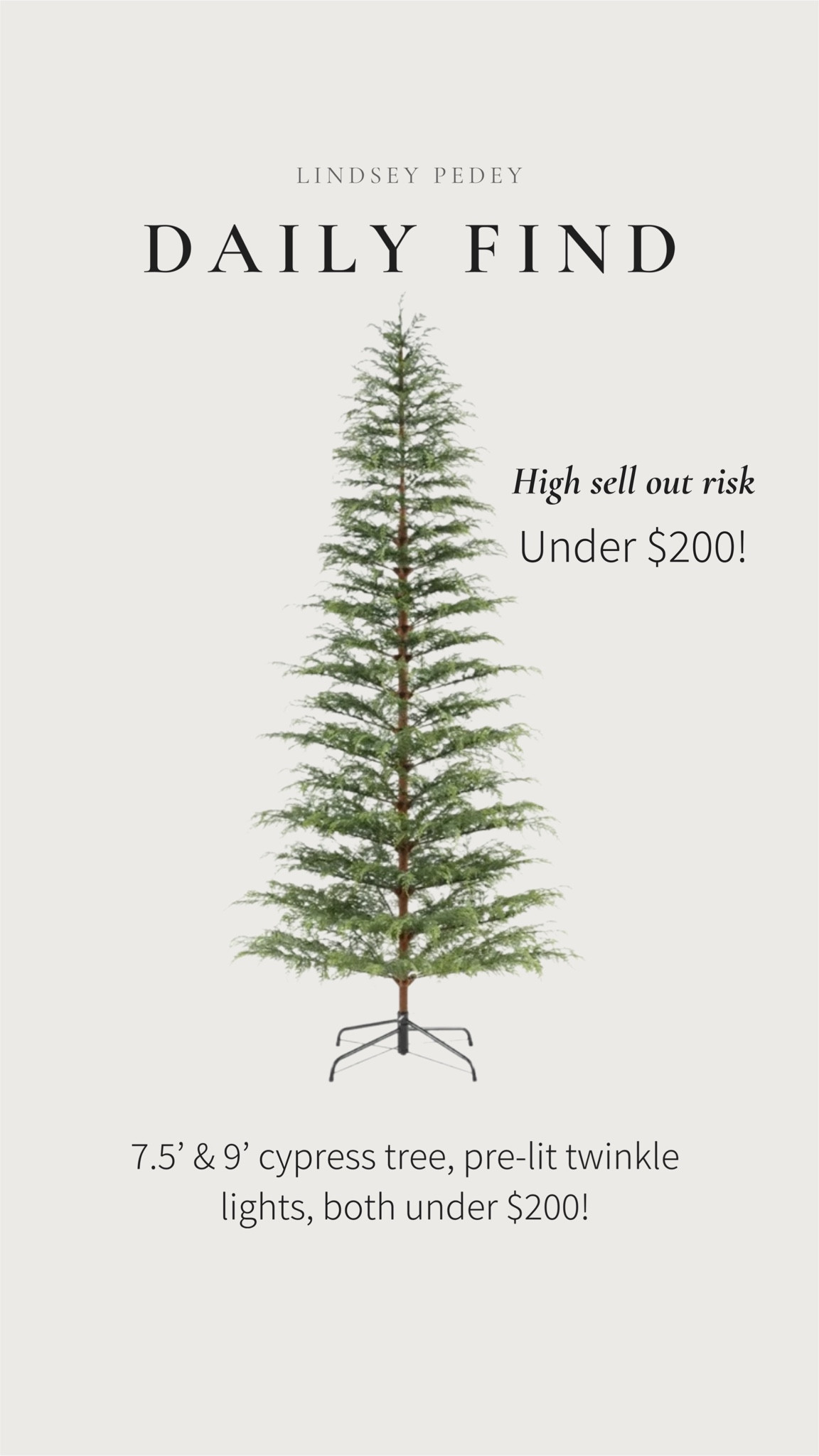 This tree will sell out!! 7.5’ only $179, 9’ $199! 

Christmas tree, faux tree, prelit tree, cypress, holiday, christmas, twinkle lights, Walmart, deal of the day, budget friendly, designer dupe 

#LTKHome #LTKSeasonal #LTKSaleAlert