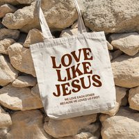 Love Like Jesus Tote Bag Aesthetic Christian Trendy Retro Summer Picnic | Etsy (US)