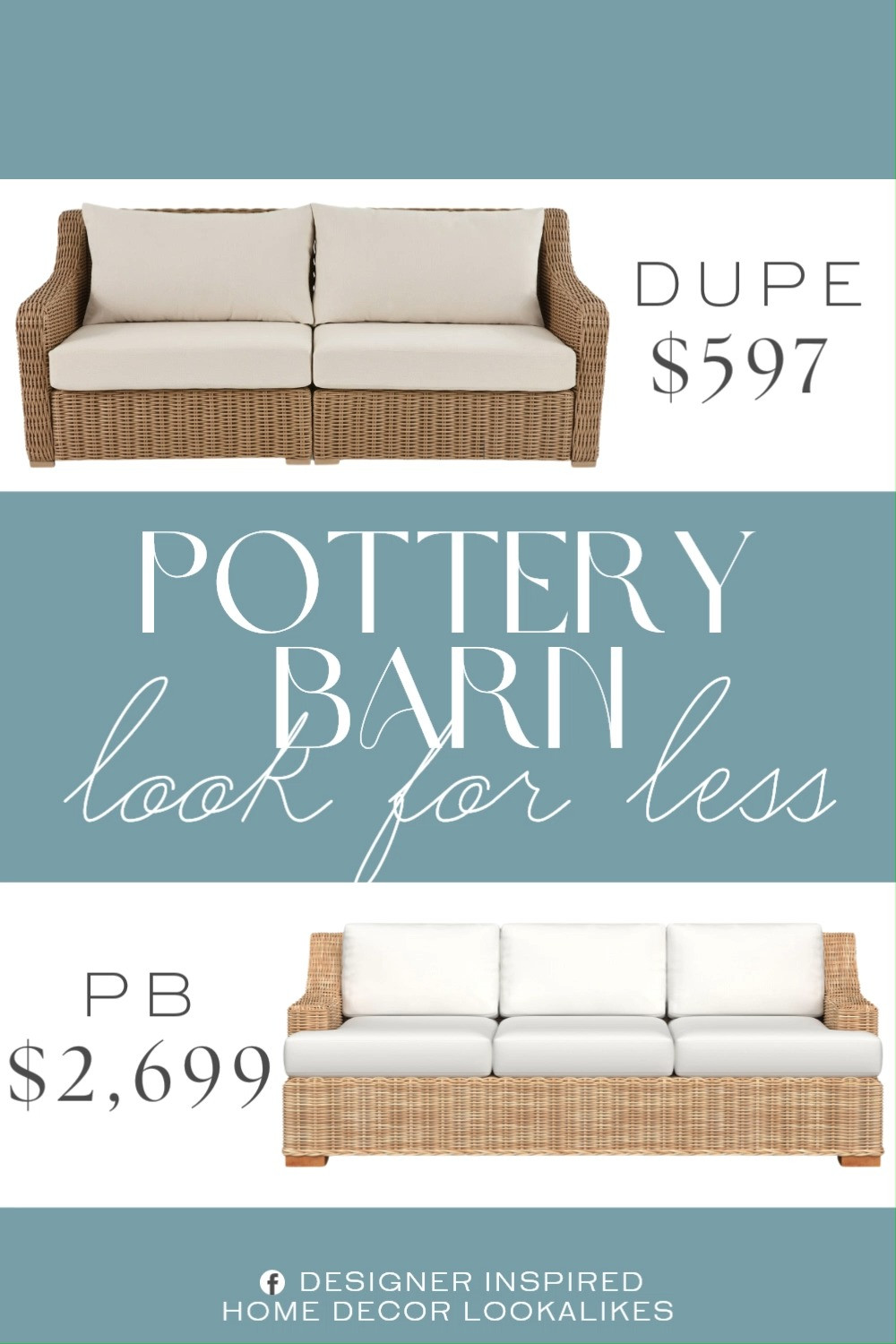 Inspired by Pottery Barn Wicker Outdoor Sofa. Wicker Outdoor Sofa. Rattan Lounge Sofa. Slope Arm Patio Sofa. Boho Outdoor Seating. Outdoor Wicker Couch. Modern Rattan Sofa. Coastal Outdoor Sofa. Outdoor Living Furniture. 

Home more affordable option find copy cat similar look for less budget friendly affordable cheap cheaper beautiful pretty. Clearance sale coupon code discount code promo code luxury lookalike look a like Inspo inspiration inspired by idea ideas Love like these? I share multiple every day in my FB group.
#potterybarninspired #outdoorsofa #rattansofa #patioliving #wickerfurniture #patioinspo #outdoorseating #patiovibes  

 #LTKHome