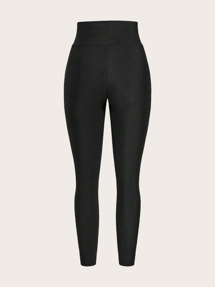 Slaydiva Plain Basic Women's Casual Outdoor Leggings | SHEIN