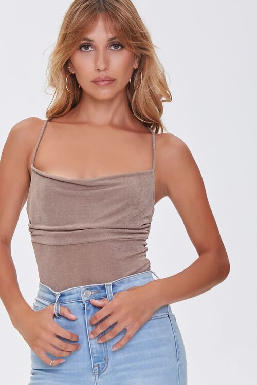 Crisscross Cowl Cami Bodysuit | Forever 21 (US)