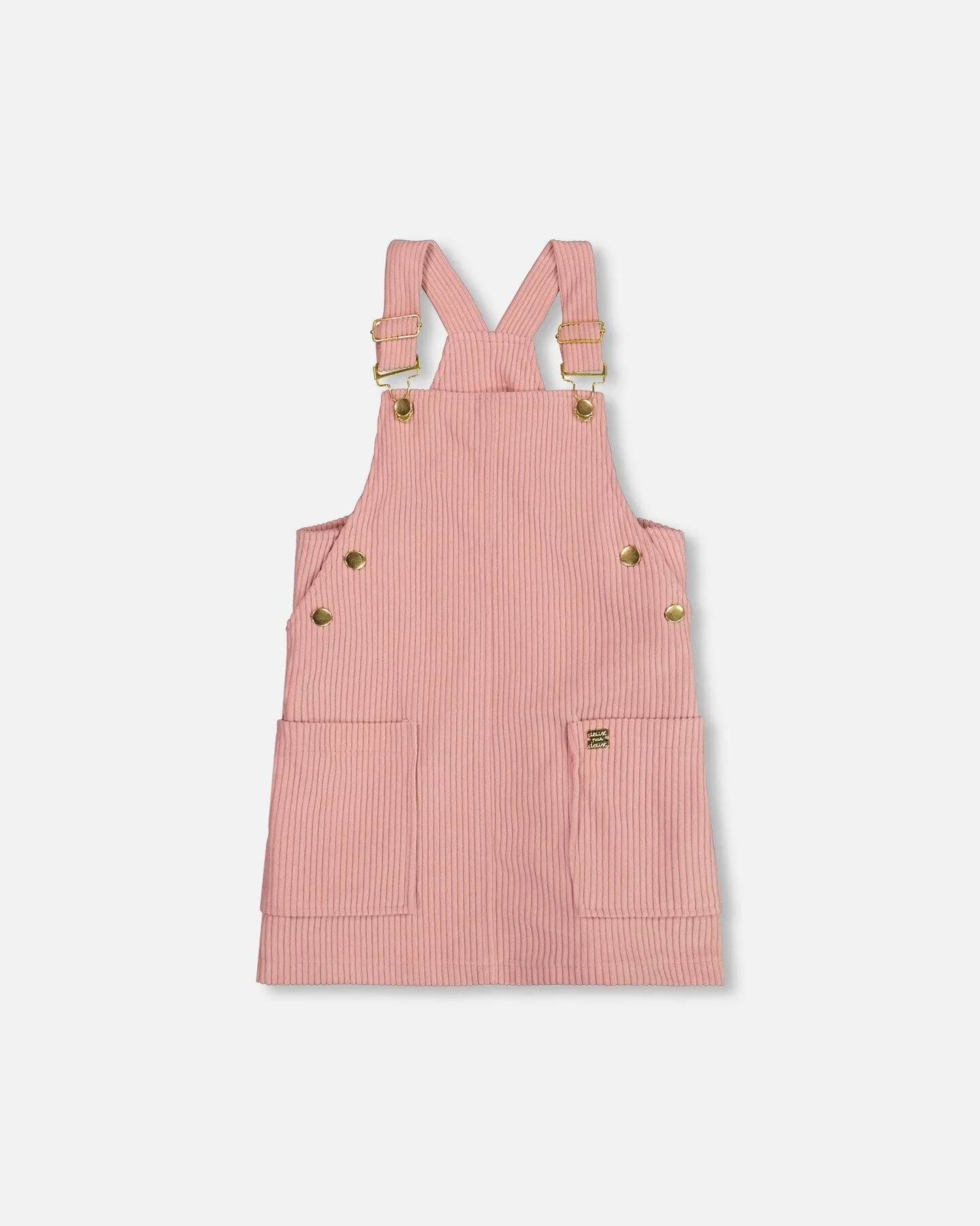 Corduroy Overall Dress Dusty Pink - Deux par Deux | Deux par Deux Childrens Designer Clothing