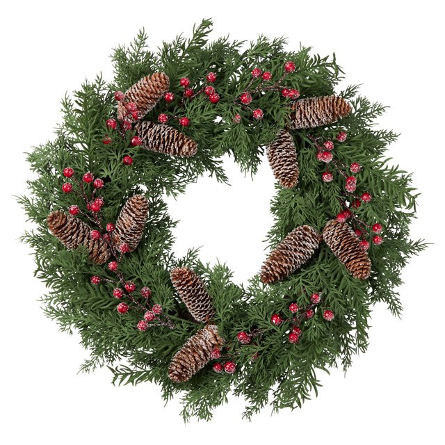 My Texas House Red Berry Wreath, 20"x20" | Walmart (US)