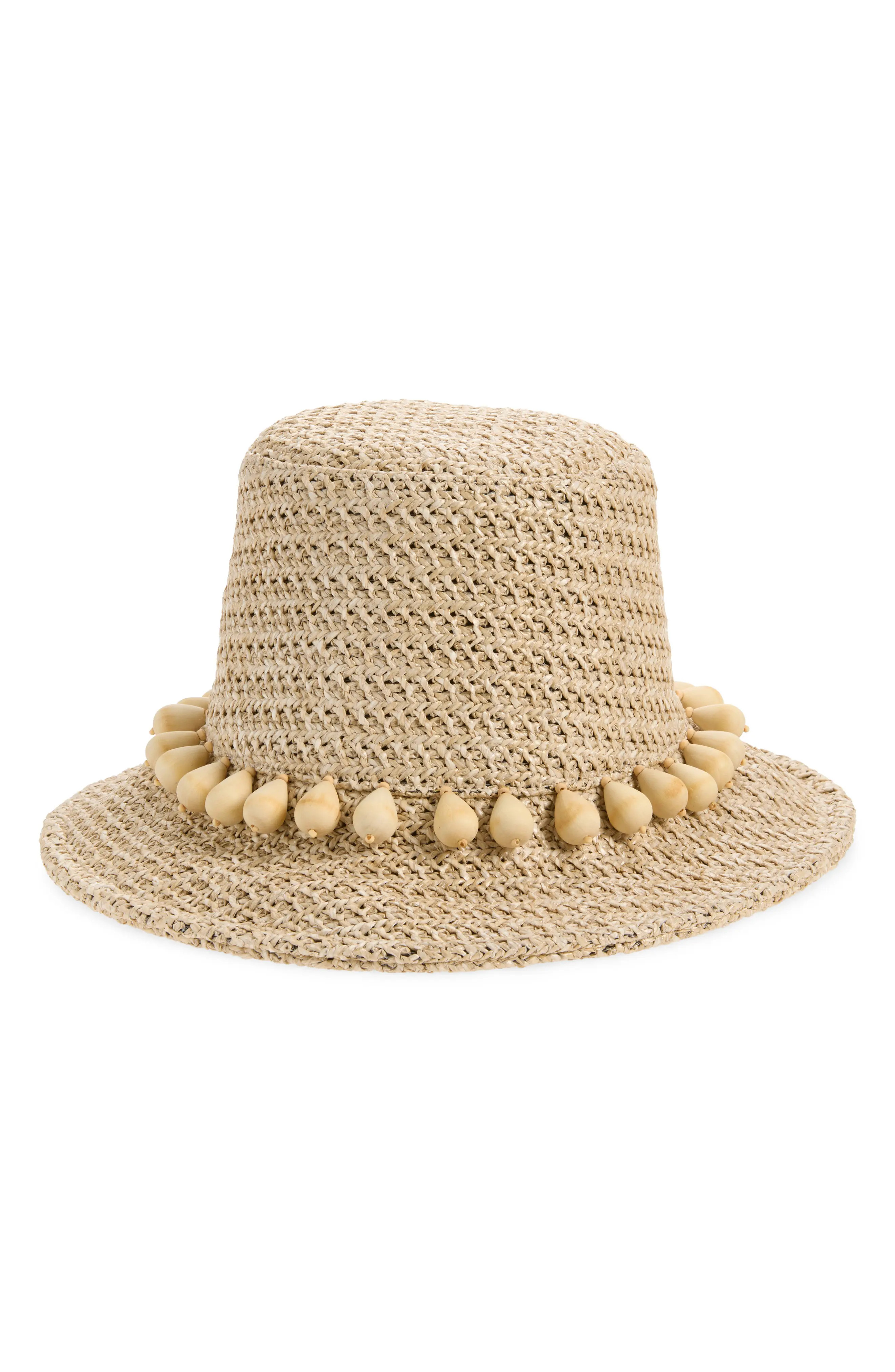 Sedona Wooden Drop Raffia Hat (Women) | Nordstrom | Nordstrom