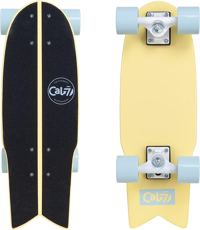 Cal 7 Fishtail Deck 22-inch Mini Cruiser Skateboard | Amazon (US)