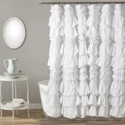 Bridlington Single Shower Curtain Lark Manor Color: White | Wayfair North America