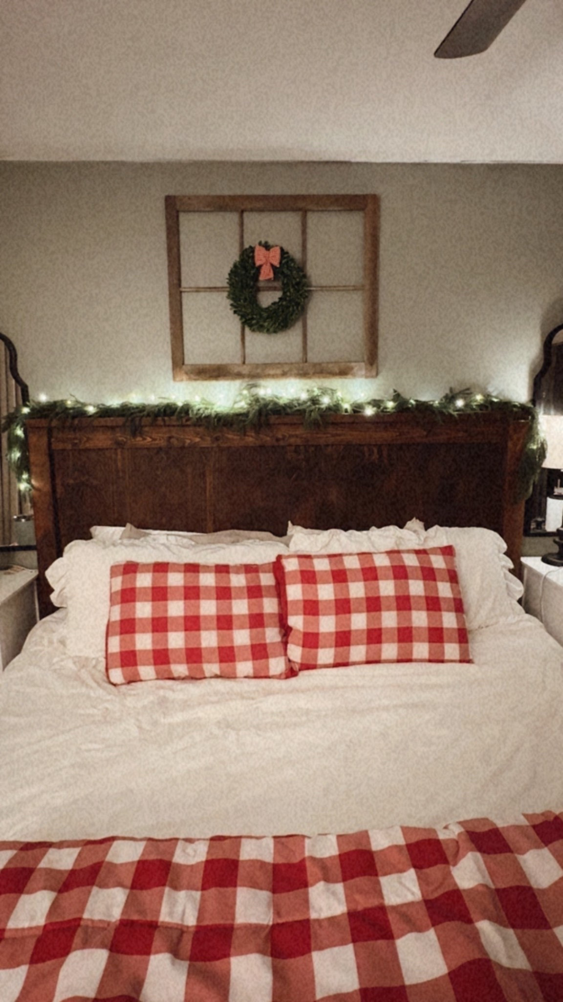 Master bedroom Christmas decor 
The cheapest Norfolk garland for single stand or 2 pack!! 

#LTKHome #LTKFindsUnder50 #LTKHoliday