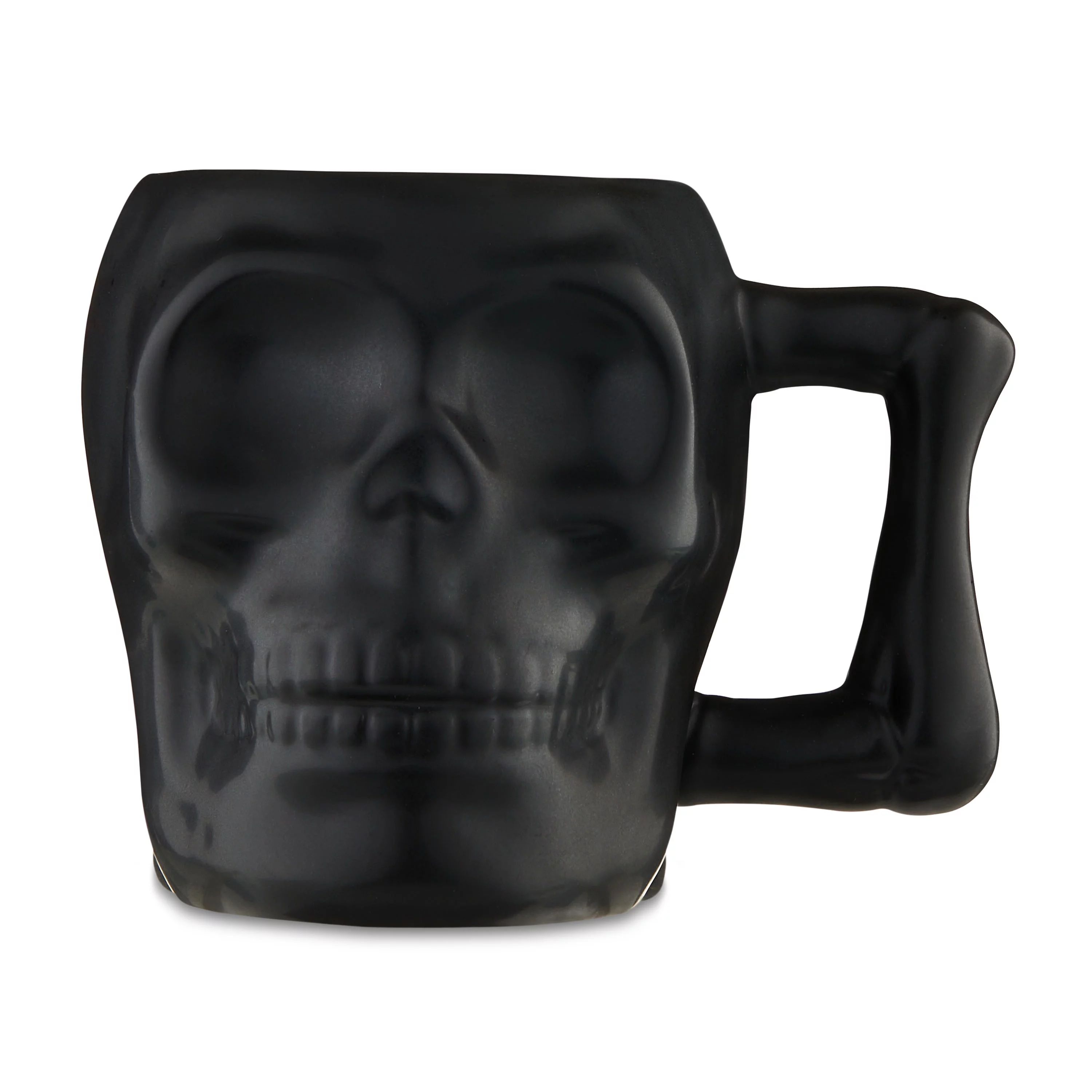 Halloween Black Ceramic Skull Mug, Way To Celebrate | Walmart (US)