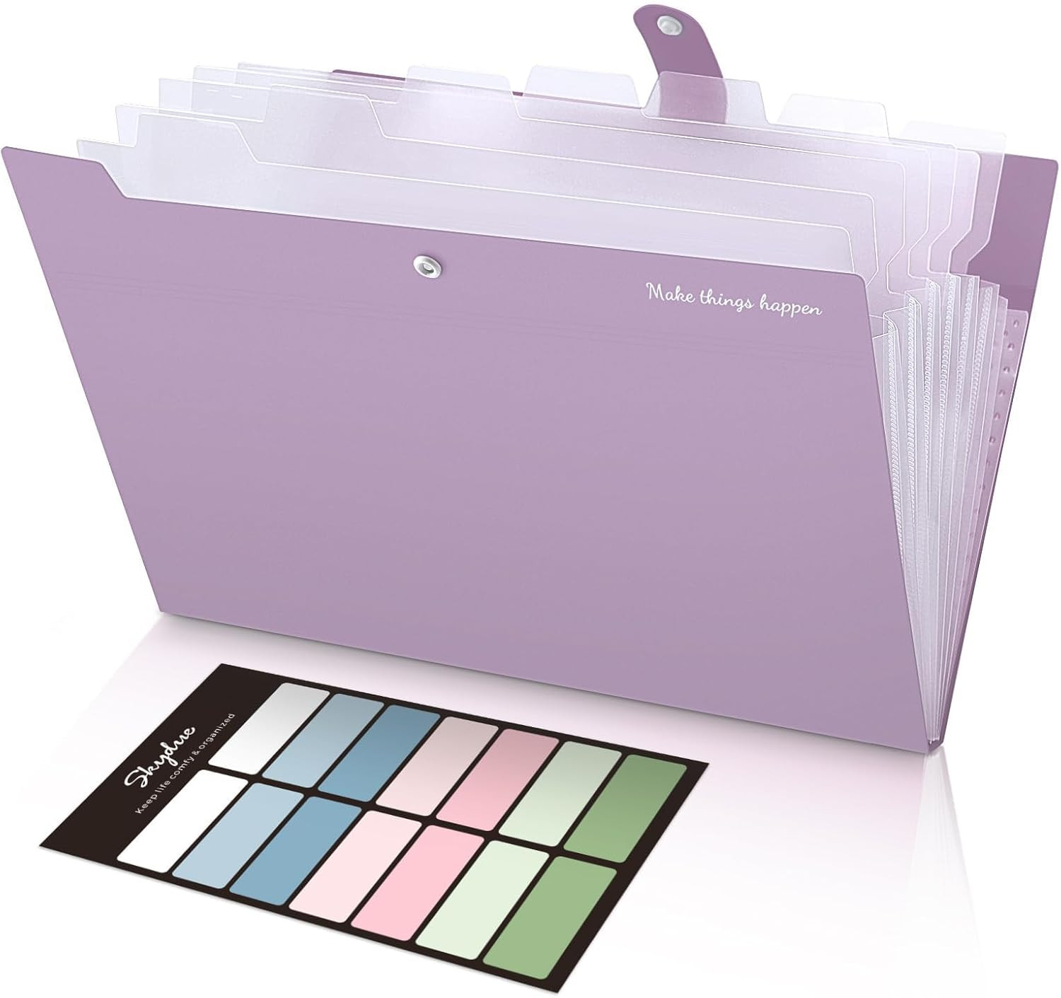 SKYDUE File Folder with Labels, Accordion File Organizer with 8 Pockets, Portable Document Organi... | Amazon (US)