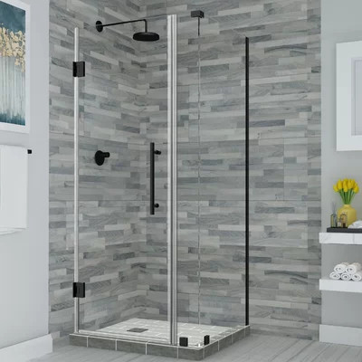 Bromley 30 x 72" Rectangle Hinged Shower Enclosure | Wayfair North America