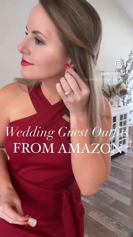 Wedding guest outfits from Amazon! Also great date night inspo for Valentine’s Day with the red dresses, black dress and black jumpsuit!! 

Amazon dresses, cocktail dresses, semi formal, special occasion dresses, date night looks 

#LTKGiftGuide #LTKVideo #LTKSeasonal