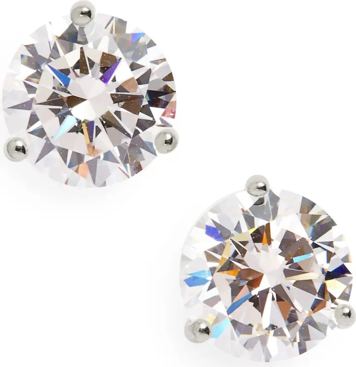 Nordstrom Cubic Zirconia Stud Earrings - 3ct. | Nordstrom | Nordstrom