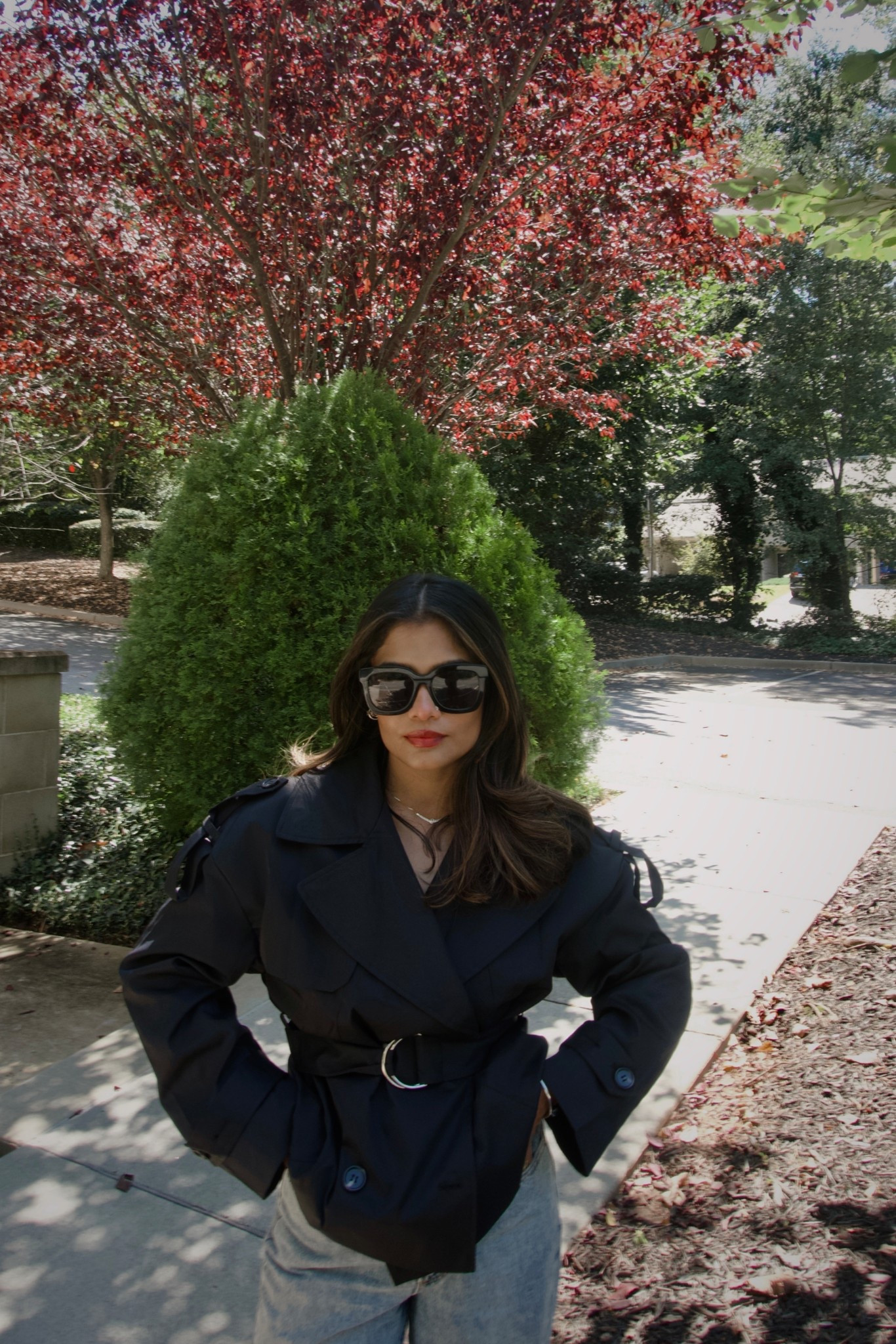 Cropped black trench coat for Fall. Wearing small and coat is great quality and comes in other neutral colors  

#LTKPetite #LTKFindsUnder100 #LTKStyleTip