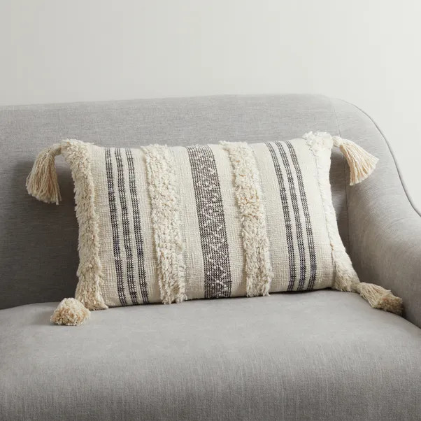 Samara Striped Natural Cushion | Dunelm (migrated)