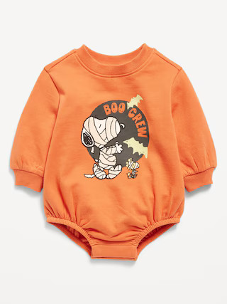 Peanuts™ Snoopy Long-Sleeve Fleece One-Piece Romper for Baby | Old Navy (US)