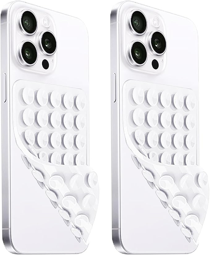 2 Pack Silicone Suction Cup Phone Case Mount Double Sided, Hands-Free Strong Grip Silicon Phone H... | Amazon (US)